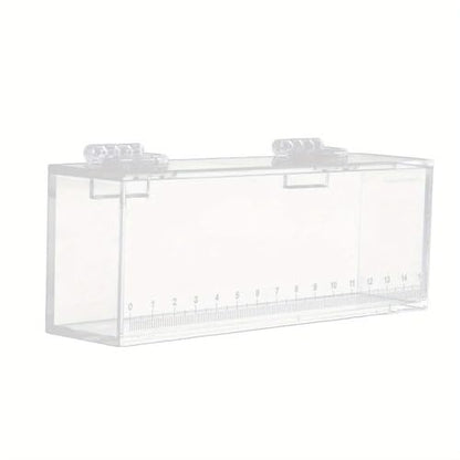 Fish Viewing Box Acrylic Outdoor Indoor Micro Landscape Fish Tanks Fishing Photo Tank Fish Breeding Tanks Photo Box with Scale(M) - size: M