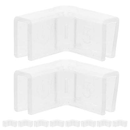 10pcs Silicone Corner Protectors for Fish Tank and Furniture Edges, 90-Degree L-Shaped Safety Bumpers, 5mm Thick Edge Guards for Home and Aquarium Use