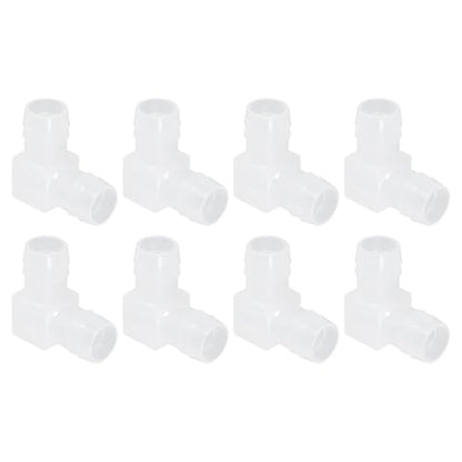 uxcell 11/16" Hose Barb Fitting, 8 Pcs Equal Barbed 90 Degree Elbow L Shaped 2 Way Plastic Splicer Joint Mender Adapter Union Fitting for Air Line Tubing Pipe Household Fuel Gas Liquid - size: 11/16"