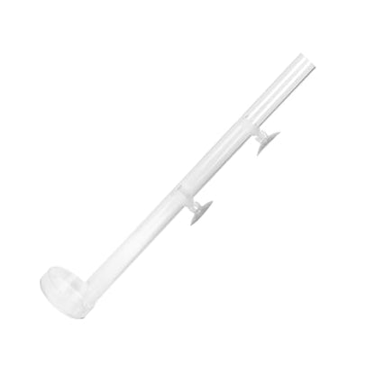 SUNGOOYUE Aquarium Feeder Acrylic Transparent Feeding Tube with Tray 20cm Fish Shrimp Feeding Dish with Suction Cups and Fixing Bracket for Fish Tank Aquarium (Tube Length 25cm)