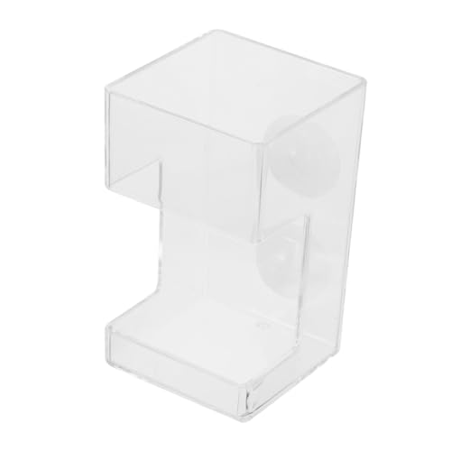 OUNONA Fish Tank Feeder Tube with Suction Cup Sinking Feeding Tool Large Geometric Fish Feeding Dish for Aquarium Shrimp Bowls Home and Office Use