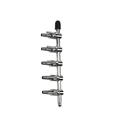 Aquarium Air Valve 5 Way Inline Manifold Air Flow Pump Tubing Splitter Lever Control Valve 2-Pack