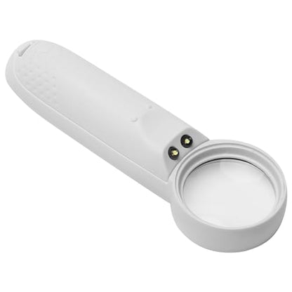 Othmro 1Pcs 15X Handheld Magnifier Lens, Small Magnifying Glass, Diameter 1.46inch White Round Page Magnifying Lens with Plastic Handle for Small Prints Book Magazines Newspaper Reading - color: 15x 35mm