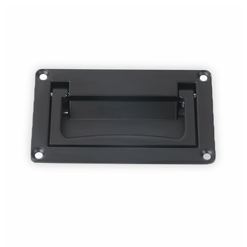Black Zinc Alloy Recessed Pull Handle,Recessed Flush Pull Handle for Drawer Access Door Toolbox,Kitchen Hardware Cabinet Drawer Handles(1 Pack,4.33 x 2.75 inch)