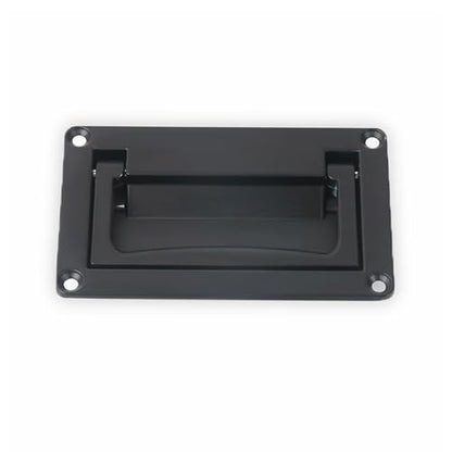 Black Zinc Alloy Recessed Pull Handle,Recessed Flush Pull Handle for Drawer Access Door Toolbox,Kitchen Hardware Cabinet Drawer Handles(1 Pack,4.33 x 2.75 inch)