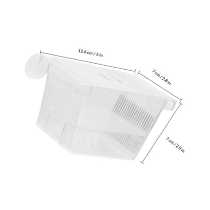Wakauto Aquarium Fish Breeding Box with Suction Cup, Floating Dual-Layer Fish Hatchery Incubator Nursery Tank for Fry and Guppy Breeding