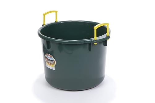 Little Giant® Plastic Muck Tub | Durable & Versatile Utility Bucket with Handles | Muck Bucket | Durable Handles | 40 Quart | Green