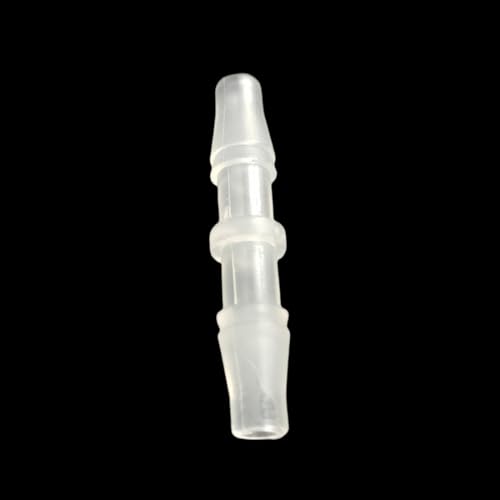 Plastic Hose Barb Fitting 3/16" x 3/16" Pipe Connectors Joint Splicer Mender Adapter Union for Aquarium Household Adapters Fuel Gas Liquid Air (6Pcs)