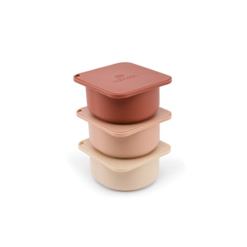 Pizza Dough Proofing Silicone Containers with Lids | Pizza Making Accessories | Set of 3 | Multi Spice (1 Sesame, 1 Scallop, 1 Nduja) | Original Size (make 12" Pizzas) - color: Multi Spice, size: Pack of 3
