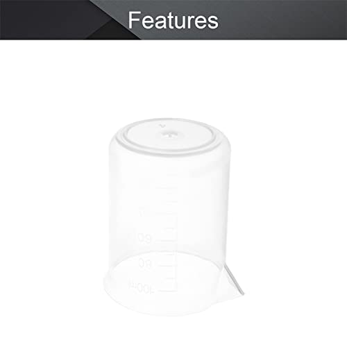 Othmro Plastic Liquid Container 50ml 100ml 2 in 1 Measuring Beaker Scales Labs Kitchen Graduated Cup Transparent Volumetric Measurement Beaker Reusable Raised Numeral Graduations Combination Kit 1set - color: 50/100ml 2Pcs