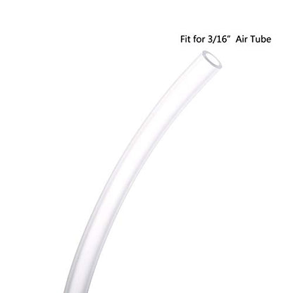 Standard 3/16" Flexible Airline Tubing with Connectors for Aquariums, Terrariums and Hydroponics,100Feet - size: 100Feet+40Connectors