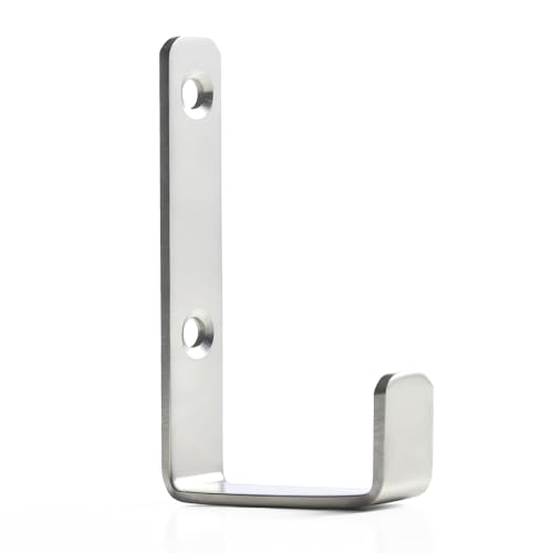Heavy Duty Hooks, Stainless Steel Hooks for Hanging, Wall Mount Hook, Coat Hook, Wall Hooks Towel Hook Silver Hooks (4 Pack) - color: Silver 4