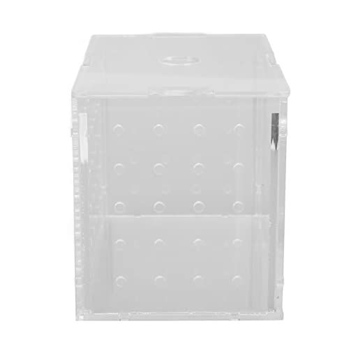 Fish Breeder Box, Aquarium Fish Breeding Box, High Transparency Acrylic Hatchery Incubator Tank with Suction Cups for Baby Fish Shrimp Clownfish Isolation and Rearing (11 * 7 * 8CM) - size: 11*7*8CM