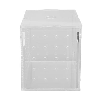 Fish Breeder Box, Aquarium Fish Breeding Box, High Transparency Acrylic Hatchery Incubator Tank with Suction Cups for Baby Fish Shrimp Clownfish Isolation and Rearing (11 * 7 * 8CM) - size: 11*7*8CM