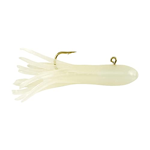 Berkley PowerBait Pre-Rigged Atomic Tubes Fishing Soft Bait - color: Glow, size: 1/64 oz