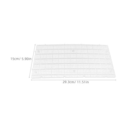 Luxshiny 10pcs Aquarium Fish Isolation Board Fine Mesh Plastic Egg Crate Divider Panel 30x15cm Detachable Grid for Breeding and Fish Tank Partition