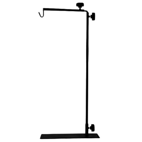 Reptile Lamp Stand Detachable & Extendable Metal Aquarium Light Riser with Hook and Stand Width Height Adjustable for Amphibian Terrarium Aquarium Tank|Terrarium Heat Lamps Mats