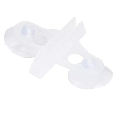 40PCS PVC Aquarium Fish Tank Divider Clips, Separator Brackets with 2 Suction Cups for Breeding and Preventing Fish Fighting, White Black (White)