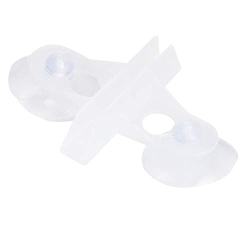 40PCS PVC Aquarium Fish Tank Suction Cup Separating Board Divider Support Clip White Black 6.5x5.3cm (White) - color: White