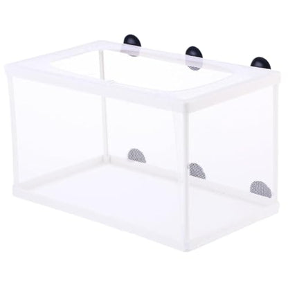 Breeder Box for Fish Tank, 6x5.7x10 Large Fish Breeding Box Net, White Mesh Aquarium Breeder Hang on Nursery with Suction Cups for Baby Hatchery Breeding