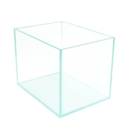 Ultra Clear 4 Gallon Rimless Low Lron Aquarium Tank, 10" L × 10" W × 10" H (25cm x 25cm x 25cm) 1/5 inch Thickness Ultra HD Glass Fish Tank with Black Nano Foam Leveling Mat Included - size: 10" L × 10" W × 10" H
