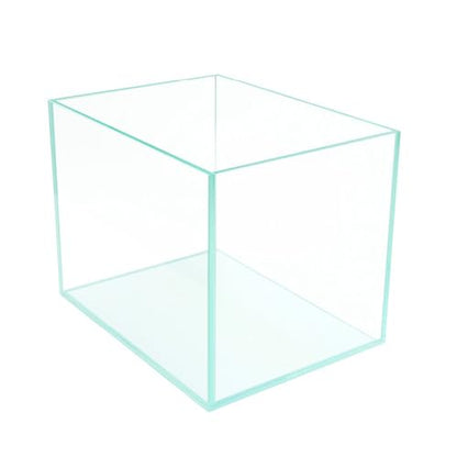 Ultra Clear 7 Gallon Rimless Low Lron Aquarium Tank, 11.8" L × 11.8" W × 11.8" H (30cm x 30cm x 30cm) 1/5 inch Thickness Ultra HD Glass Fish Tank with Black Nano Foam Leveling Mat Included - size: 11.8"L × 11.8"W × 11.8"H