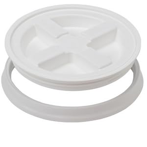5 Gal Food Grade Bucket Pail with Lid, BPA Free, Made in USA, (Pack of 2)