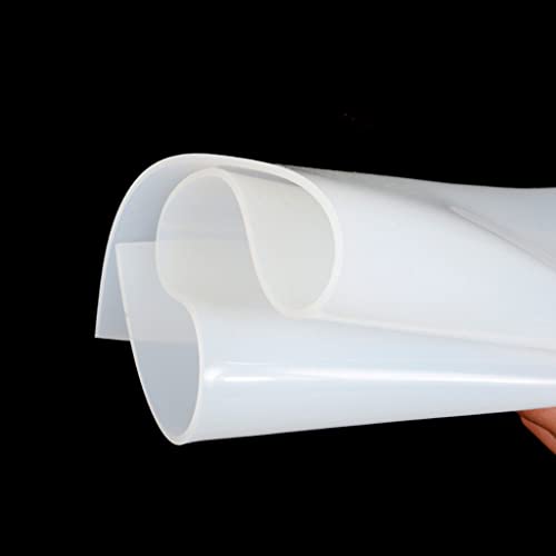 Silicone Rubber Sheet, 500x500mm Clear Translucent Plate Mat High Temperature Resistance Rubber Pad, 1pcs(T1mm) - size: T1mm