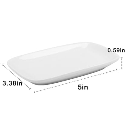 2 Pcs Small Reptile Feeding Dish Ceramic Eating Basin Feeding Bowl for Hermit Crab Snail Cricket Insect Invertebrate Isopod