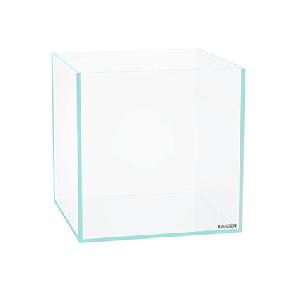 25C 3.7 Gallon Cube Rimless Low Iron Aquarium Tank, W9.84×D9.84×H9.84 in(25x25x25cm) 5mm Thickness with Nano Foam Leveling Mat Included - size: 3.7Gal W9.84×D9.84×H9.84 in(25x25x25cm)