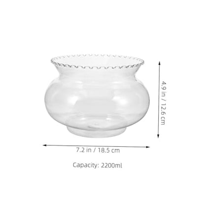 Cabilock Plastic Fish Bowl Unbreakable Small Aquarium for Betta Fish Round Tank for Desktop Decor Easy Maintenance Bowl