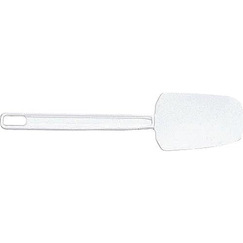 Rubbermaid Commercial Products Scraper Spatula, 9.5-Inch, White, Spoon Shaped Food Scraper for Baking/Mixing/Cooking in Kitchens - size: 9.5 Inch, style: Spoon Spatula