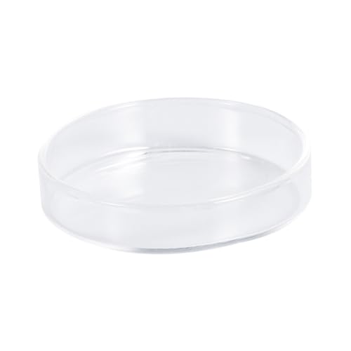 Kisangel 1pc Glass Shrimp Food Feeder Bowl Round Dish for Fish and Reptiles Crystal Glass Small and Elegant Aquarium Supply
