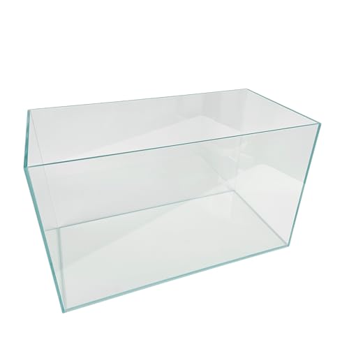 LIFEGARD Low Iron Ultra Clear Crystal Rimless Aquarium with Foam Leveling Mat – with 45-Degree Beveled Edge, Rectanglular Style – for Fish and Corals – 17 Gallon 6mm Glass (23.62" x 11.81" x 14.17")