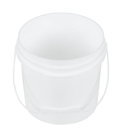 Vestil PAIL-1-PWP High Density Polyethylene Open Head Pail with Plastic Handle 7-1/2 in. x 7-1/2 in. x 7-1/2 in. 1 Gallon White
