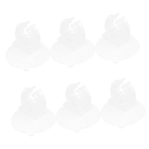 LIOOBO 6pcs Aquarium Lamp Stand Fish Tank Decorations Fish Tank Accessories Suction Cups Suckers Fish Tank Bracket Silicone Light Rack Fish Tank Lamp Bracket Lamp Holder White