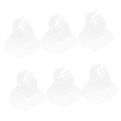 LIOOBO 6pcs Aquarium Lamp Stand Fish Tank Decorations Fish Tank Accessories Suction Cups Suckers Fish Tank Bracket Silicone Light Rack Fish Tank Lamp Bracket Lamp Holder White