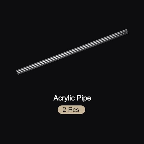 20" Clear Plastic Rigid Pipe 16mm x 20mm(5/8" x 0.8") Acrylic Tube Round Polycarbonate Tubing, [for Plumbing, Hydraulics, Aquarium, DIY] - 2Pcs - size: 5/8" x 0.8"