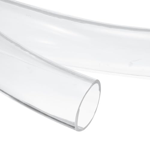 uxcell Clear PVC Tubing, 38mm ID x 44mm OD - 4ft PVC Tube Lightweight Vinyl Hose, Transparent Flexible Plastic Water Tubing for Air Oil Water Transfer Aquarium Irrigation