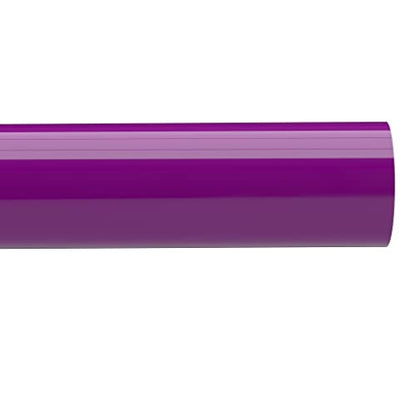 PVC Pipe, 1/2" Size, (0.840" Actual OD) Sch 40 Furniture Grade, Purple (40"L x 3-Pack) DIY Structural for Greenhouse, Garden, Dog Agility and Maker Projects - P012FGP-PU-40x3