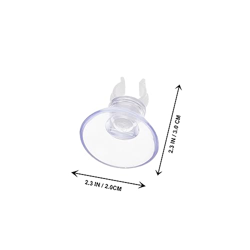 ULTECHNOVO 20pcs Oxygen Hose Cups for Fish Tank Transparent Aquarium Fixing Clips Efficient Water Hose Holder Compact Design Oxygen Supply