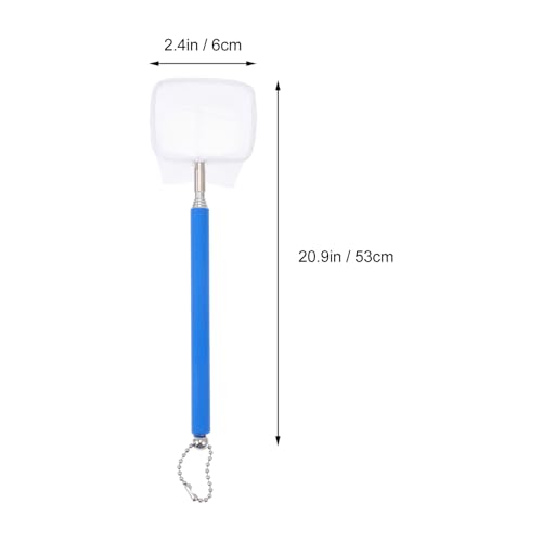 Garneck Aquarium Shrimp Net with Extendable Adjustable Handle, Fine Mesh Fish Tank Scoop for Pond and Nano Shrimp, Blue 3D Crystal Small Fish Fry Catcher with Hook