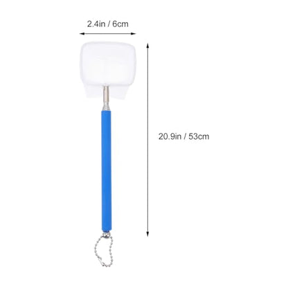 Garneck Aquarium Shrimp Net with Extendable Adjustable Handle, Fine Mesh Fish Tank Scoop for Pond and Nano Shrimp, Blue 3D Crystal Small Fish Fry Catcher with Hook