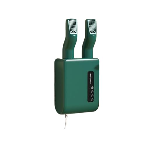 Electric Shoe and Boot Dryer, Fast Drying Compact Easy-to-Use Shoe Warmer, Timer 1/2/3H, 360° Even Heat Distribution - color: Green