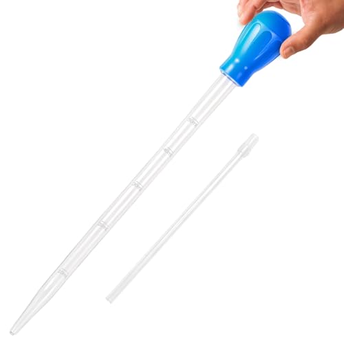 27.7in Extra Large Turkey Baster Long Pipette for Aquarium, Blue | 50ml Plastic Turkey Baster for Aquarium Vacuum, Siphon for Fish Tank Water Changer, Easy to Clean, Versatile