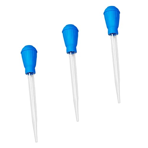 LIOOBO 3pcs Dropper Fish Tank Gravel Cleaning Tanks Changer Aquarium Water Pipette Upgraded Aquariums Cleaner Pipettes Feces Aquarium Clean Pipette Long Nozzle Siphon Plastic Blue