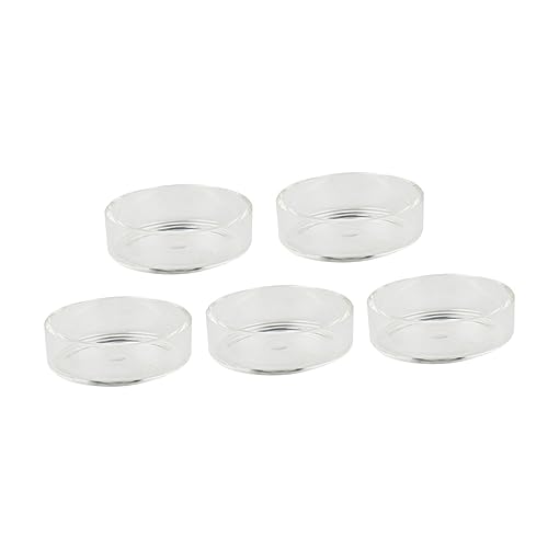 POPETPOP 5pcs Round Ornamental Shrimp Feeding Pot Fish Tank Shrimp Feeder Bowl Supplies