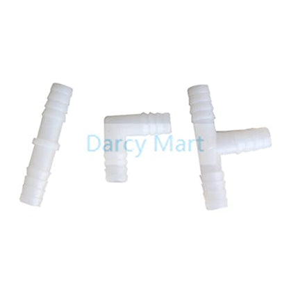 Plastic Aquarium Air Pump Line Tubing Joints Tee/Straight/Elbow Shaped Air Tubing Connectors Pipe Fitting - (Color: Straight Size: 10mm )