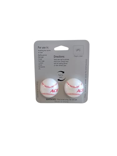 Batting Glove Deodorizing Balls for Athletic Gear, Stocking Stuffer, Odor Removal for Sports Equipment, 2-Pack