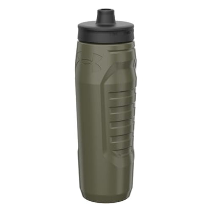 Under Armour Squeeze Water Bottles, 32 oz Water Bottles, Sideline Sports Water Bottle with Quick-Shot Lid, Quick & Easy Hydration, Gym Water Bottles, Squeeze Bottle, 1 32oz - color: Marine Green